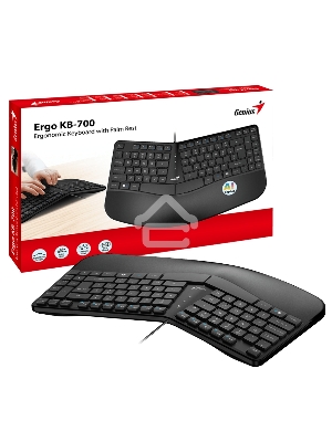 Клавиатура Genius Ergo KB-700, {Черный, проводная, USB, 104 клавиши} [31310053402]