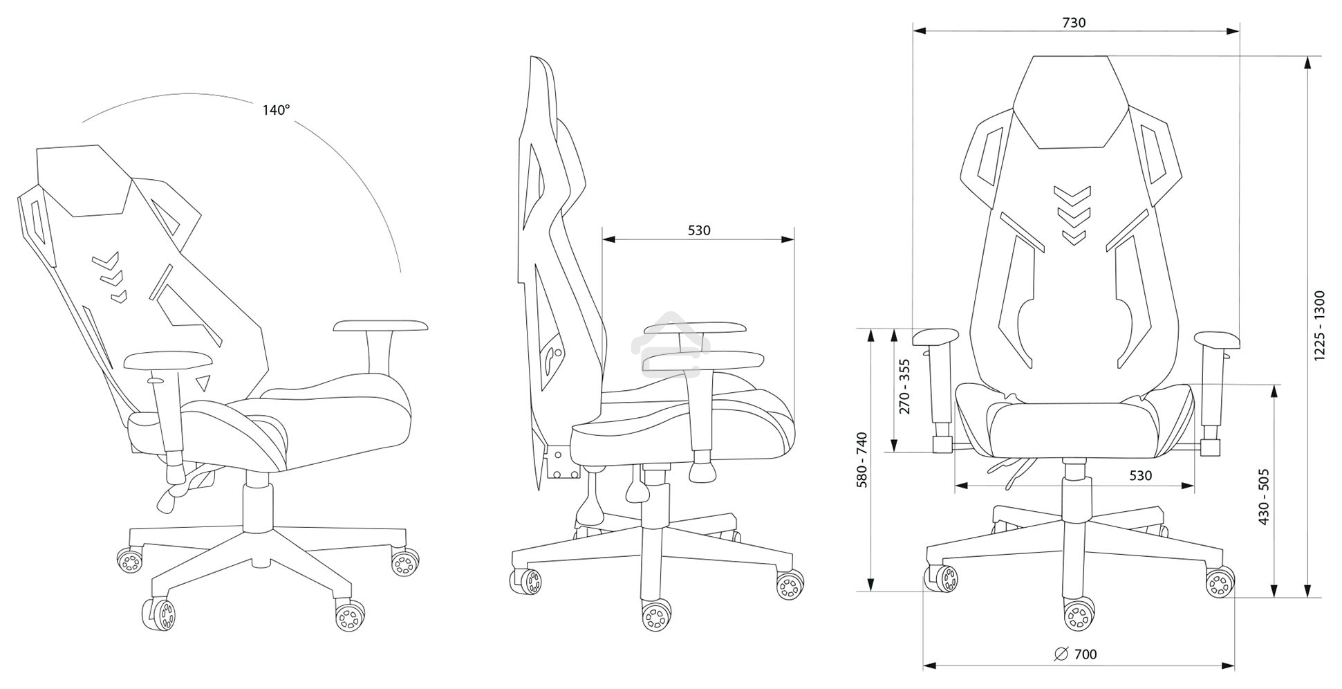 Кресло игровое Cactus CS-CHR-090BLR черный/красный, сиденье черный/красный, эко.кожа/сетка, крестовина пластик, пластик черный