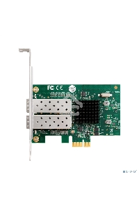 Сетевой адаптер ExeGate EXE-82576-F2 (PCI-E x1 v2.0, порты 2xSFP, 10/100/1000Mbps, Gigabit Server NIC Intel Chipset 82576-F2)