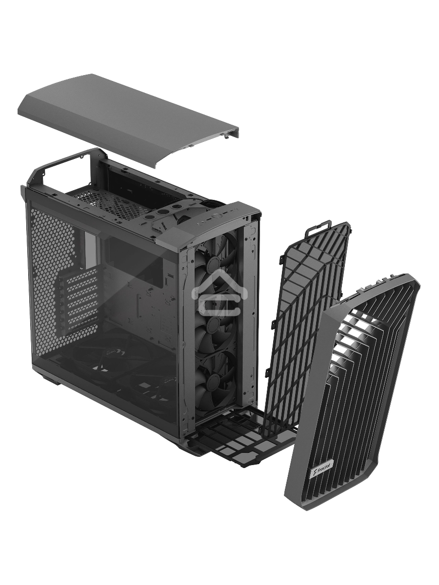 Корпус Fractal Design Torrent Gray TG Light Tint / E-ATX, TG, 2x3.5, 4x2.5, 7xPCI, 1xUSB-C, 2xUSB3.0 / 2x180mm, 3x140mm fans inc. / FD-C-TOR1A-02