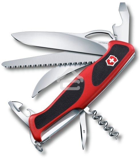 Нож перочинный Victorinox RangerGrip 57 Hunter (0.9583.MC) 130мм 13функций красный/черный карт.коробка