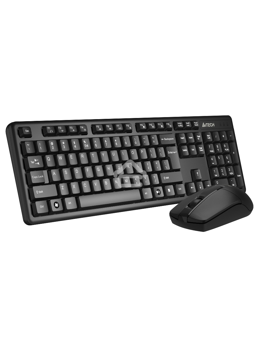 Клавиатура + мышь A4Tech 3330N клав:черный мышь:черный USB беспроводная Multimedia