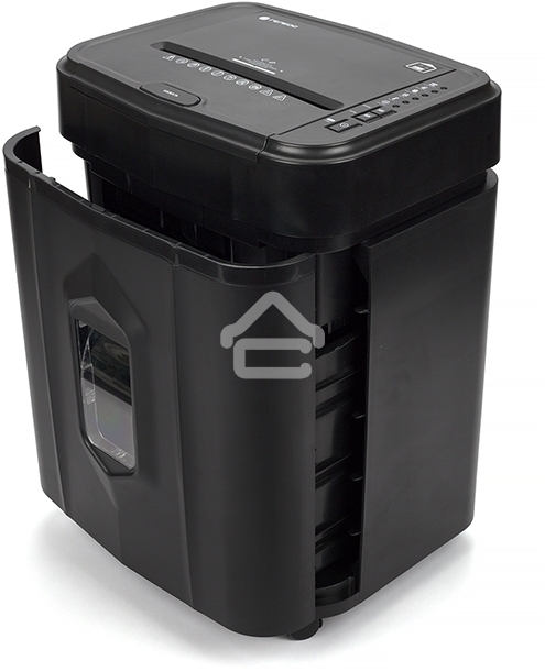 Шредер Heleos АП23-4 черный с автоподачей (секр.P-4) фрагменты 145лист. 23лтр. скрепки скобы пл.карты