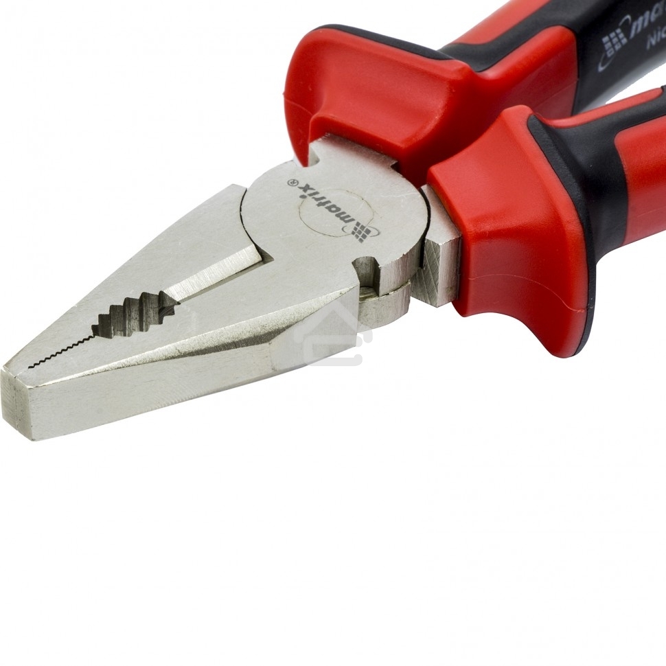 Плоскогубцы Matrix NICKEL 200 мм, никелированные, двухкомпонентные рукоятки