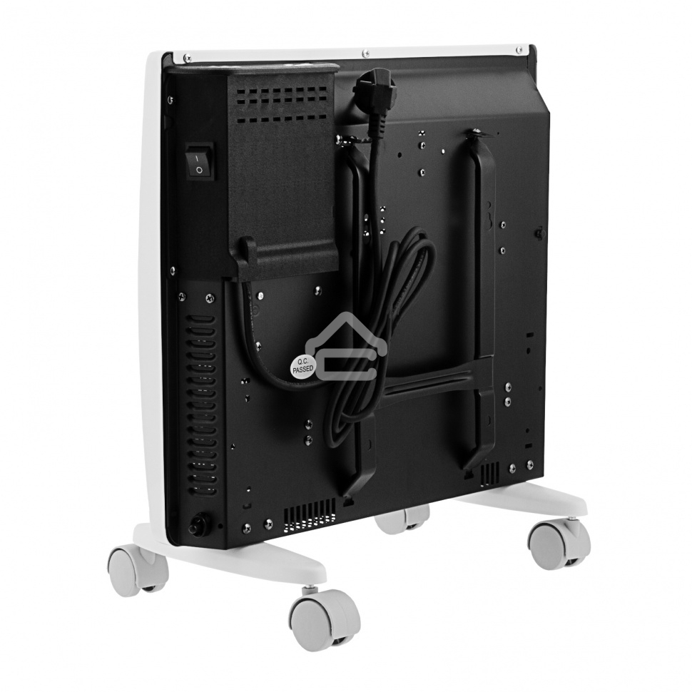 Конвектор электрический гибридный Denzel HybridX-1000 белый, 1000 Вт, 20 м2, термостат, дисплей