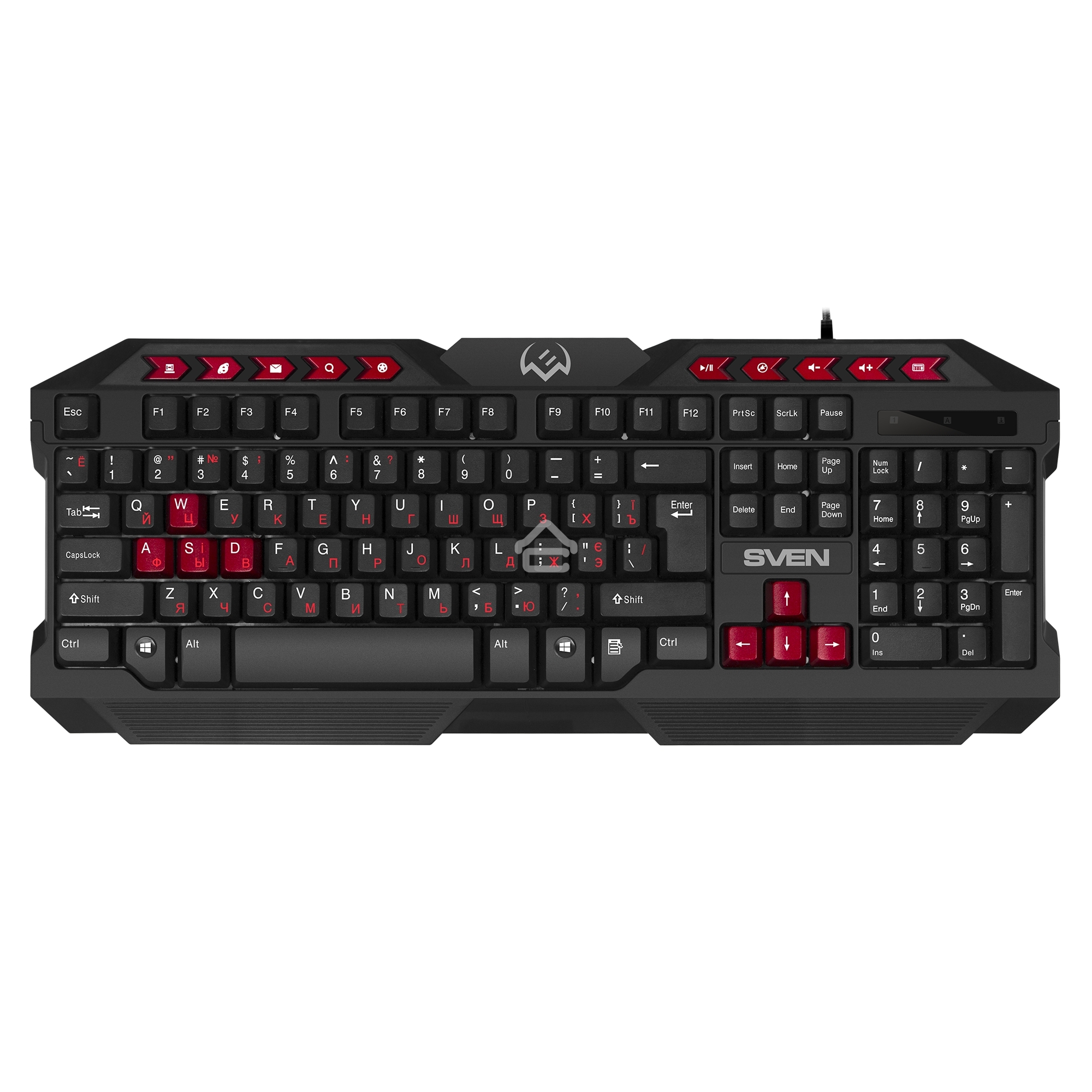 Комплект клавиатура + мышь SVEN GS-9200 игровые клавиатура, мышь и коврик