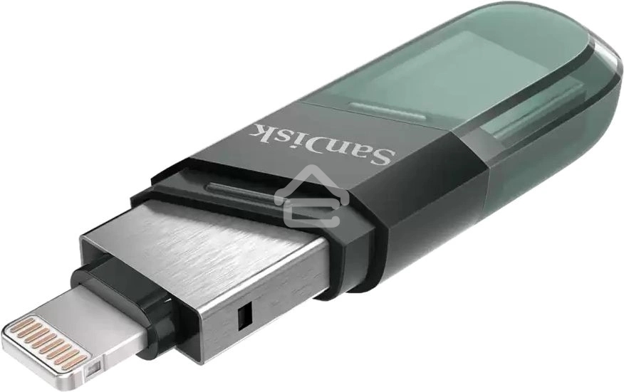 Флешка USB R/W R/W Sandisk 64Gb iXpand Flip SDIX90N-064G-GN6NN USB3.1 зеленый/серебристый