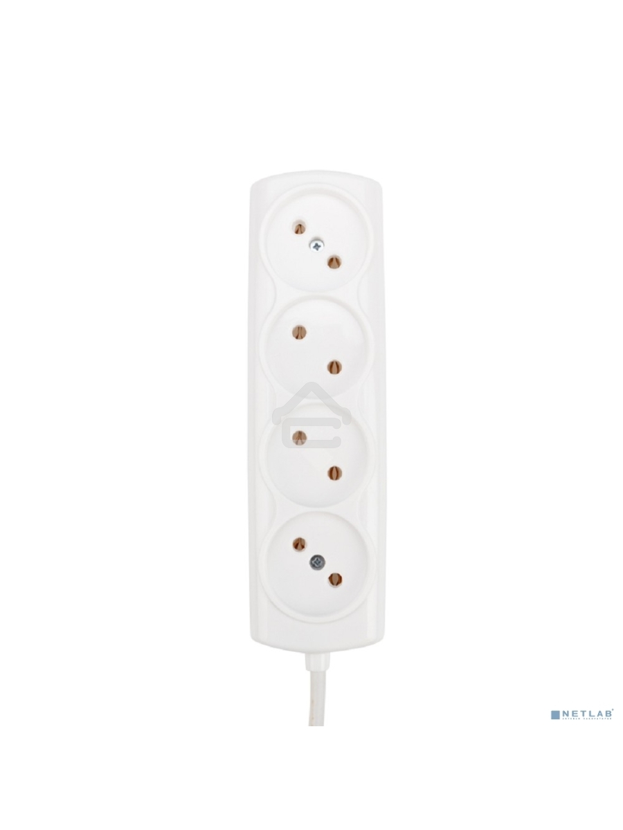 Удлинитель PROconnect OPTIMA 4 гнезда, 3 м, 2х0.75 мм², б/з, белый