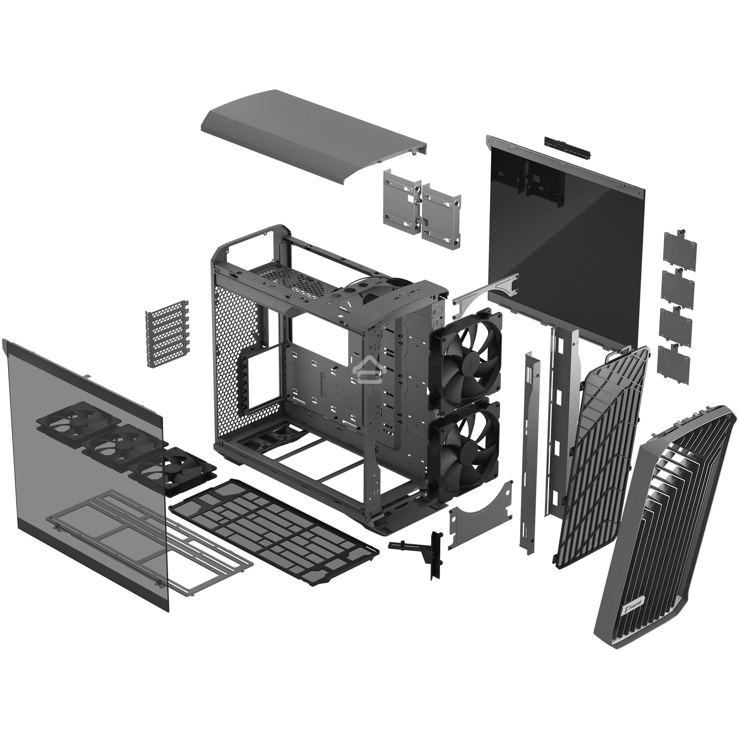 Компьютерный корпус Fractal Design Torrent Gray TG Light Tint/E-ATX, TG, 2x3.5, 4x2.5, 7xPCI, 1xUSB-C, 2xUSB 3.0/2x180мм, 3x140мм fans inc./FD-C-TOR1A-02