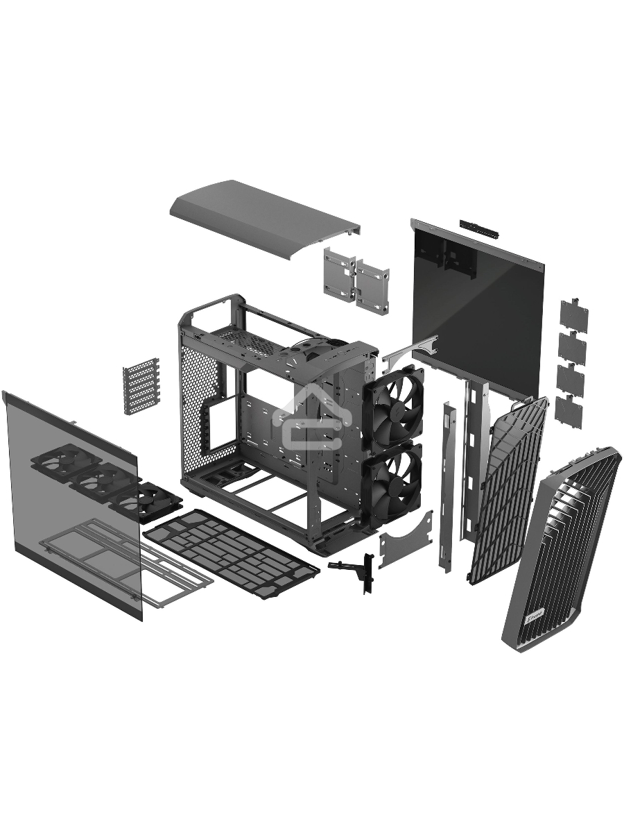 Корпус Fractal Design Torrent Gray TG Light Tint / E-ATX, TG, 2x3.5, 4x2.5, 7xPCI, 1xUSB-C, 2xUSB3.0 / 2x180mm, 3x140mm fans inc. / FD-C-TOR1A-02