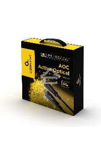 Активный оптический кабель Cablexpert HDMI, 50м, v2.0, 19M/19M, AOC Premium Series, позол.разъемы, экран, коробка