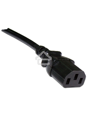 Шнур питания C13-Schuko угловая, 3х0.75, 220В, 10А, черный, 3 метра