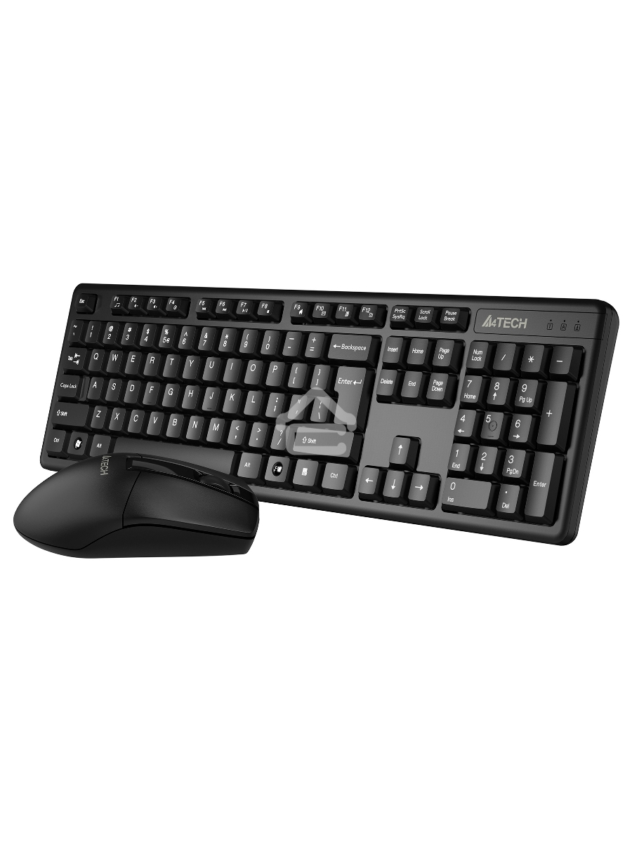 Клавиатура + мышь A4Tech 3330N клав:черный мышь:черный USB беспроводная Multimedia