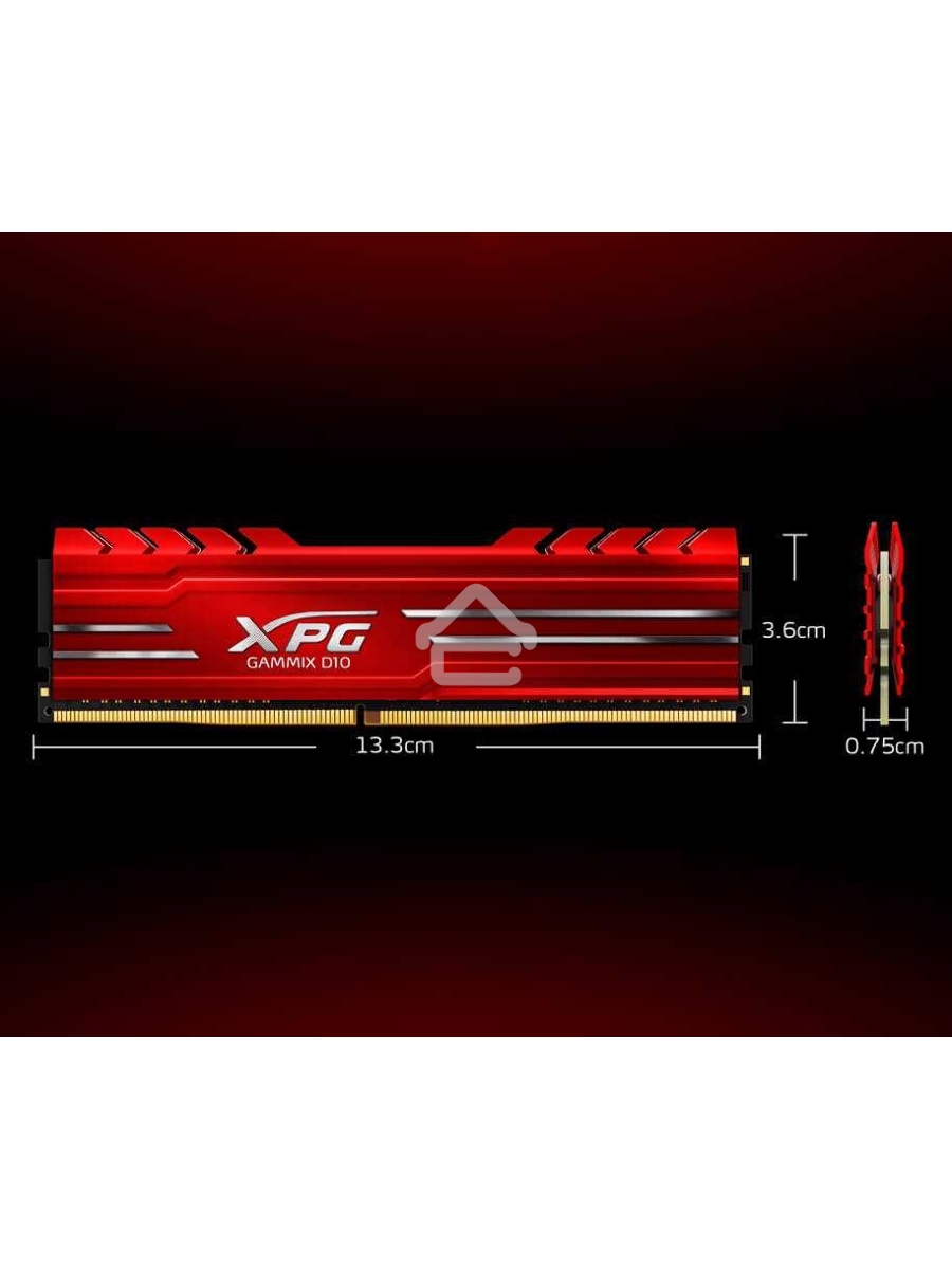 Оперативная память XPG Gammix D10, DDR4, 32GB (2x16GB), 3600MHz, CL18, UDIMM, с радиатором, черный