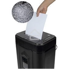 Шредер Heleos АП23-4 черный с автоподачей (секр.P-4) фрагменты 145лист. 23лтр. скрепки скобы пл.карты