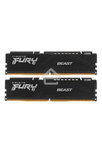 Оперативная память Kingston Fury Beast, DDR5, 64GB (2x32GB), 5200MHz, CL40, с радиаторами, черный