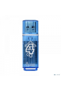 Флеш диск Smartbuy 4Gb USB Drive <USB2.0> Glossy series Blue (SB4GBGS-B)