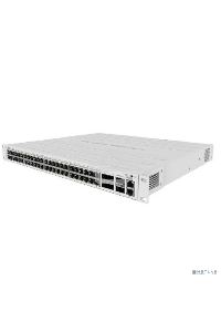 Коммутатор CRS354-48P-4S+2Q+RM Cloud Router Switch 354-48P-4S+2Q+RM with 48 x Gigabit RJ45 LAN (all PoE-out), 4 x 10G SFP+ cages, 2 x 40G QSFP+ cages, RouterOS L5, 1U rackmount enclosure, 750W PSU