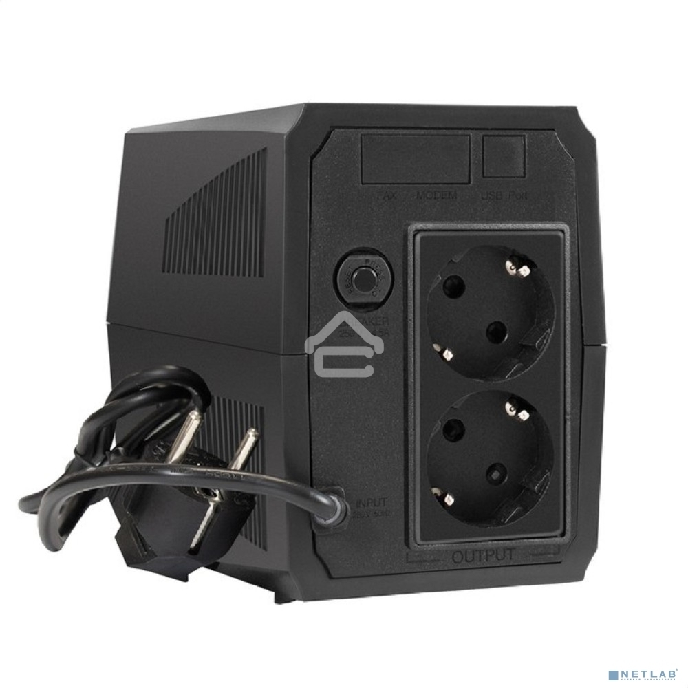 Источник бесперебойного питания ExeGate SpecialPro UNB-500.LED.AVR.2SH <500VA/300W, LED, AVR, 2*Schuko, Black>