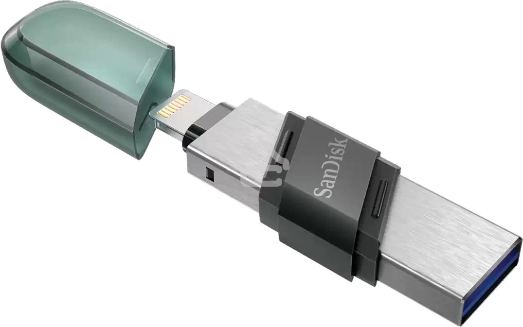 Флешка USB R/W R/W Sandisk 64Gb iXpand Flip SDIX90N-064G-GN6NN USB3.1 зеленый/серебристый