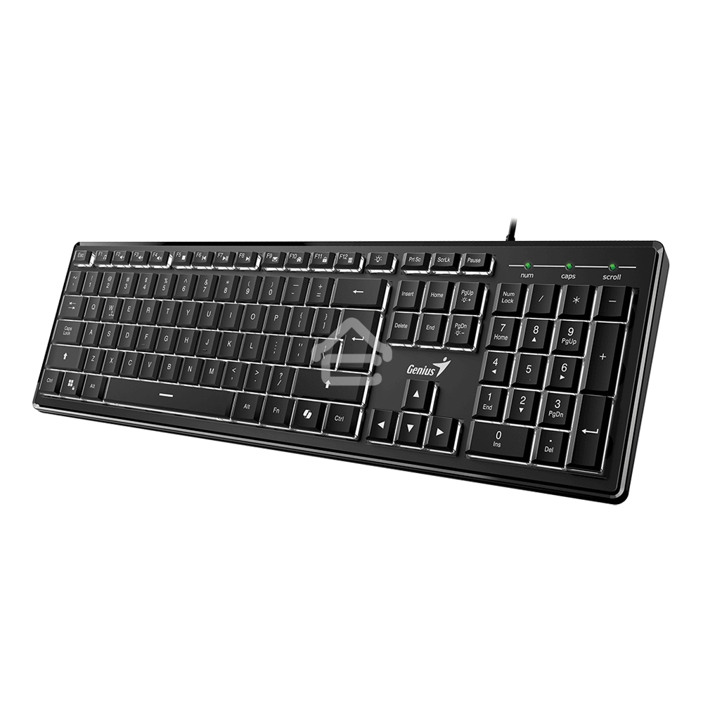 Клавиатура проводная Genius SlimStar 820, черный, USB, 104 клавиши 31310055402