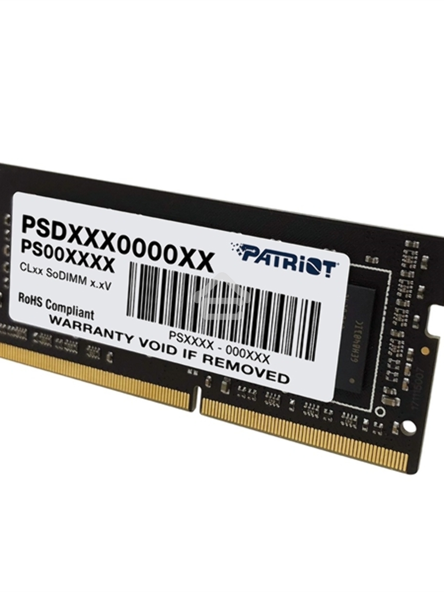 Оперативная память Patriot Signature, DDR4, 32GB (1x32 GB), 3200 MHz, CL22, SO-DIMM