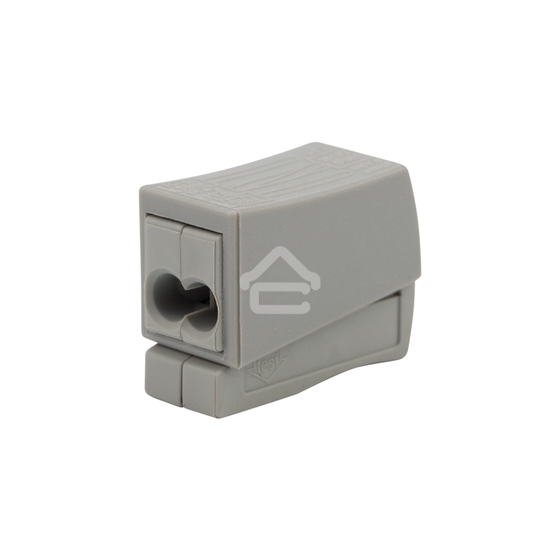 Строительно-монтажная клемма Rexant СМК 224 для светильника на 2 проводника 1.0-2.5/0.5-2.5 мм², белая (5 шт./уп.)