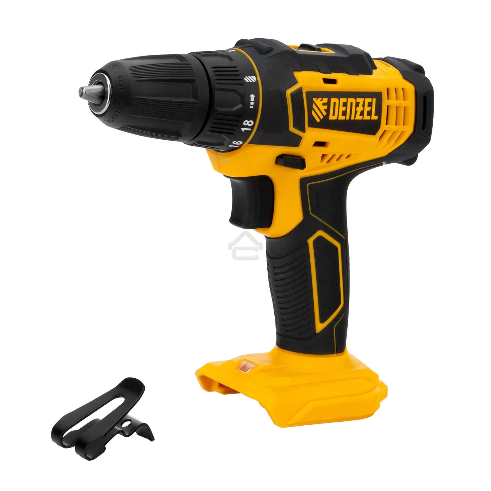 Дрель-шуруповерт аккумуляторная Denzel CDL-18-0, 18В, Без АКБ и ЗУ