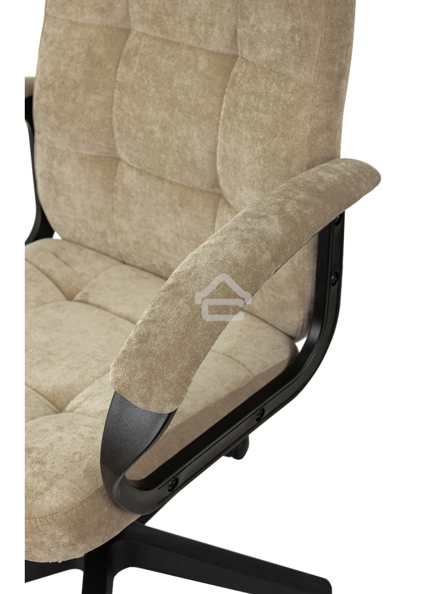 Кресло руководителя Бюрократ CH 002 Fabric Light-21 песочный, крестов. пластик