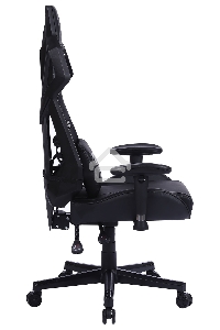Кресло игровое Cactus CS-CHR-090BL черный, сиденье черный, эко.кожа, крестовина пластик, пластик черный