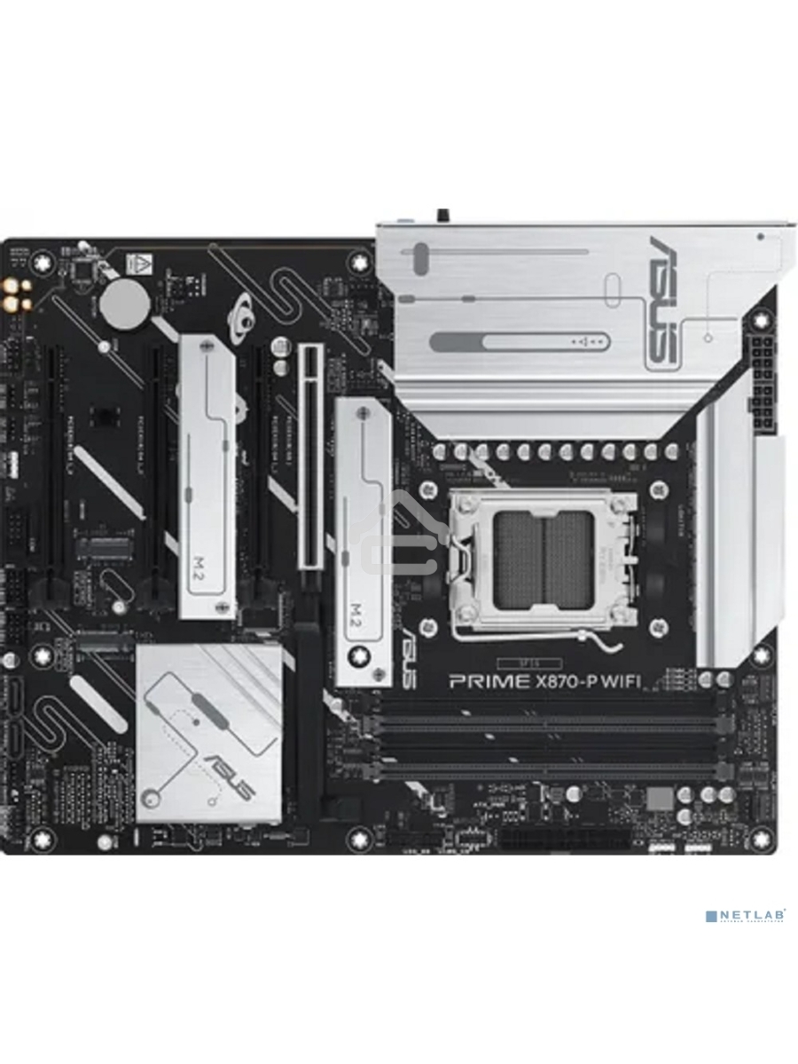 Материнская плата ASUS PRIME X870-P, AM5, AMD X870, 4xDDR5, 2xSATA, 4xM.2, 1xPCIe 5.0 x16, 2xPCIe 4.0 x1, 1xHDMI, 2xUSB-C, 1x 2.5Gb LAN, 4xUSB-A 3.2 Gen 1, 1xUSB-A 3.2 Gen 2, 4xUSB-A 2.0, 3x3.5 мм, 7.1, ATX
