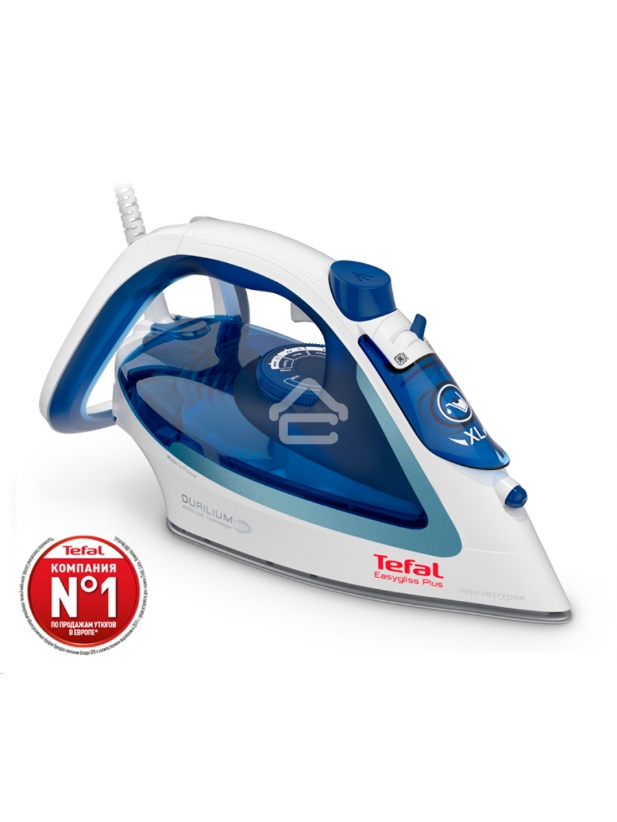 Утюг Tefal FV5715E0, 2200Вт, голубой/белый