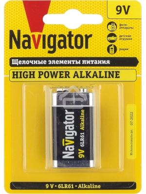 Элемент питания алкалиновый NAVIGATOR 