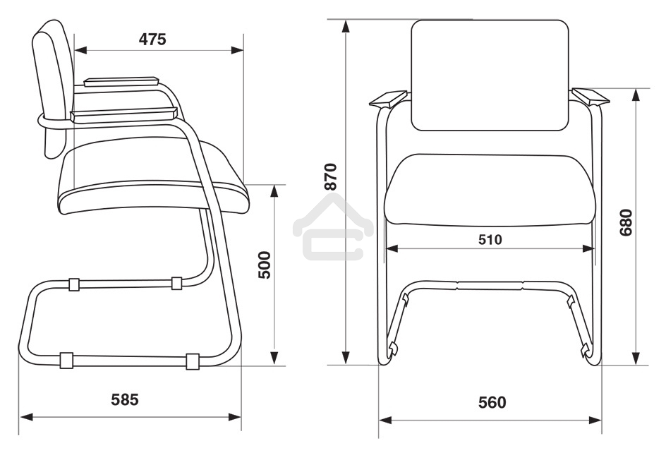 Кресло компьютерное Бюрократ CH-271N-V/BLACK черный Leather Black искусственная кожа