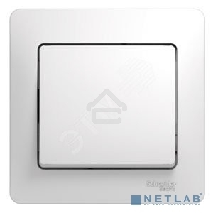 Выключатель 1-кл. СП Glossa 10А IP20 10AX в сборе белый SchE GSL000112