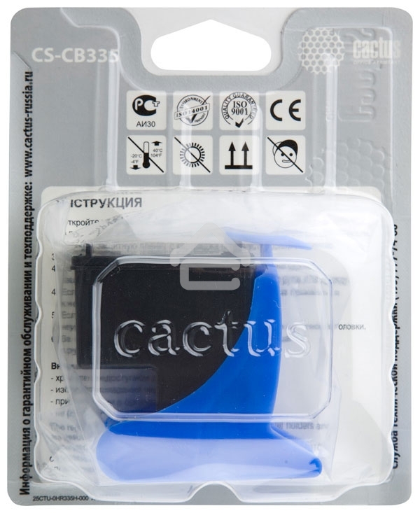 Картридж струйный Cactus CS-CB335 №140 черный (17 мл.) для HP DeskJet D4263/D4363; OfficeJet J5783/J6413