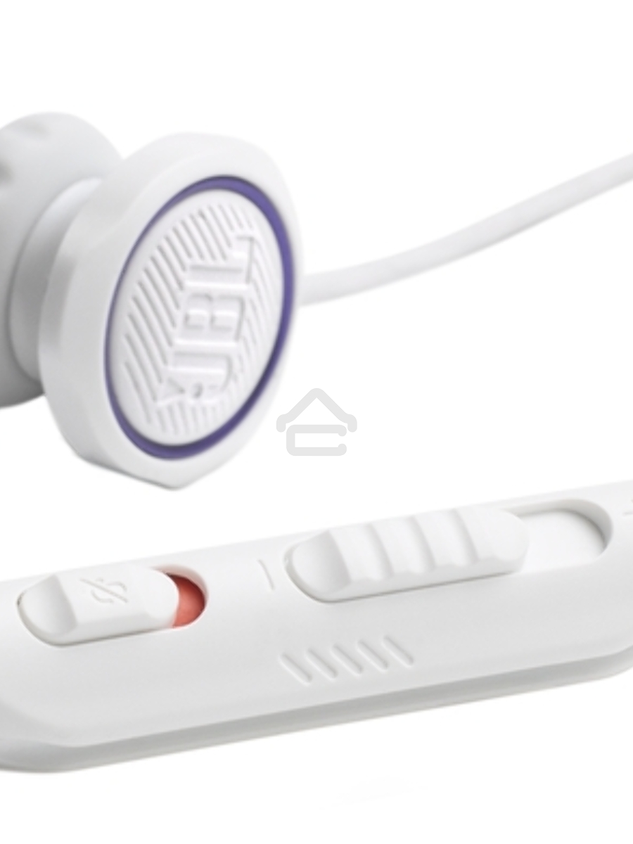 Наушники JBL Quantum 50 (накладные), белый Сопротивление 16 Ом, силиконовые вкладыши трех размеров, вес 21.5г, цвет белый