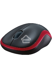 Мышь беспроводная Logitech M185, красный, 1000 dpi, радиоканал, USB, кнопки - 3