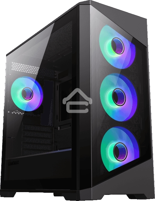 Компьютерный корпус mATX, без блока питания Gamemax Destroyer TGb mATX case, black, w/o psu, w/1xUSB3.0+2xUSB2.0, Combo Audio, w/3x12cm ARGb front fan (1xFN-12A-M6I, 2xFN-12A-S6I), w/1x12cm ARGb rear fan (FN