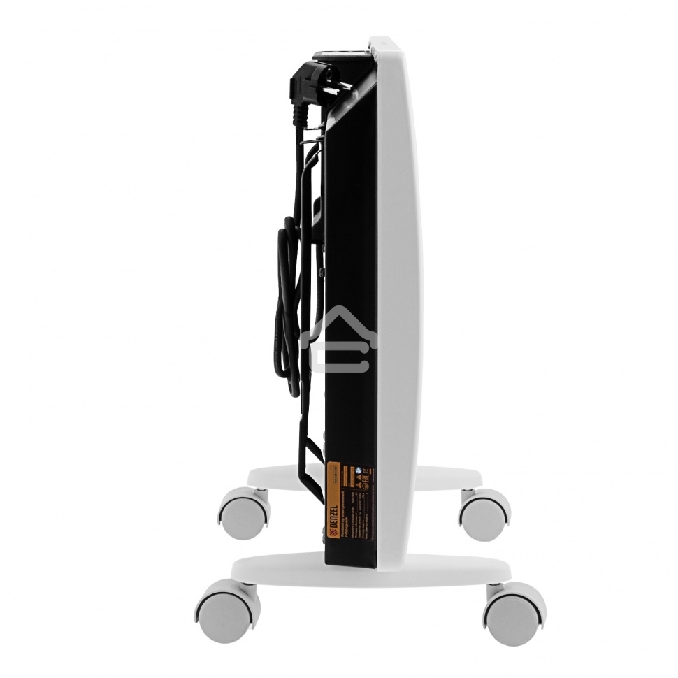 Конвектор электрический гибридный Denzel HybridX-1000 белый, 1000 Вт, 20 м2, термостат, дисплей