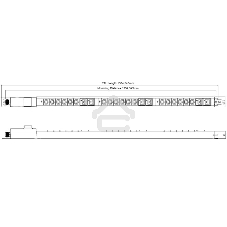 Блок распределения питания Powercom PDU-32AV24-18C3-6C9-3P верт.размещ. 18xC13 6xC19 3x32A IEC 60309 2м