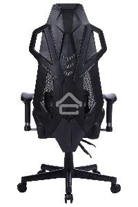 Кресло игровое Cactus CS-CHR-090BL черный, сиденье черный, эко.кожа, крестовина пластик, пластик черный