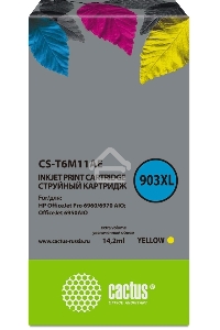 Картридж струйный Cactus CS-T6M11AE №903XL желтый (10 мл) для HP OJP 6950/6960/6970