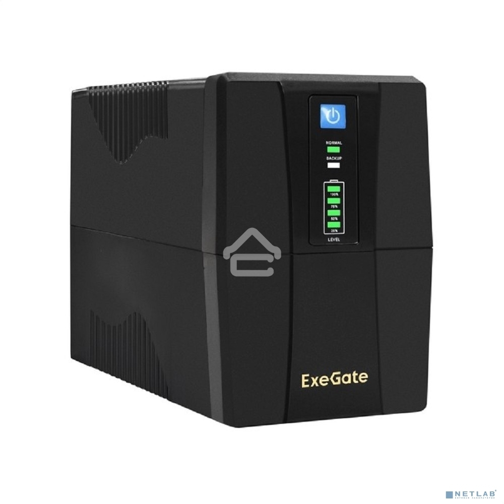 Источник бесперебойного питания ExeGate EX292764RUS SpecialPro UNB-600.LED.AVR.2SH.RJ.USB <600VA/360W, LED, AVR, 2*Schuko, RJ45/11, USB, Black>