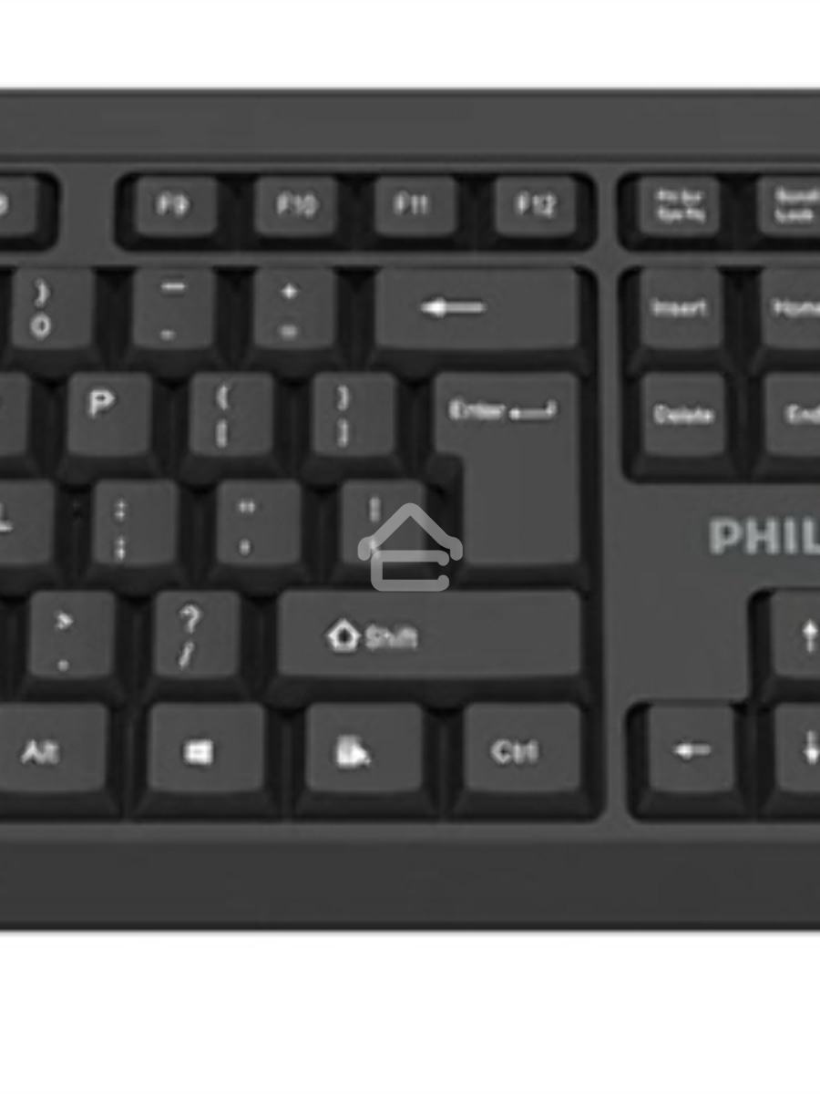 Беспроводной комплект Philips SPT6324, 2.4 GHz 104 клав/3 кнопки, 1600dpi, русская заводская раскладка, чёрный