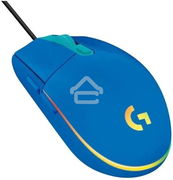 Мышь проводная Logitech G102 LIGHTSYNC синий, 8000 dpi, USB, кнопки - 6