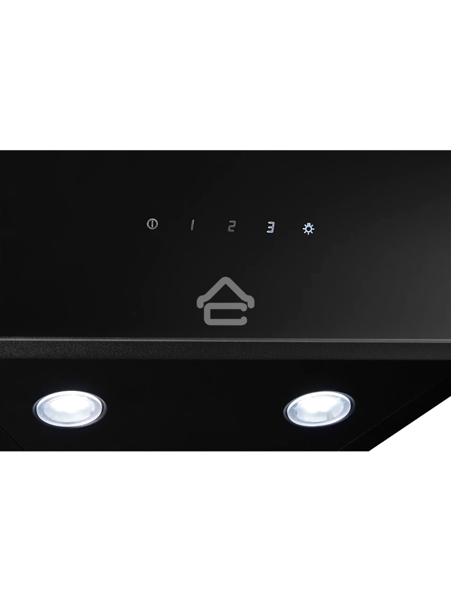 Наклонная вытяжка Monsher AMIENS 50 Noir, ширина 50 см, отвод/рециркуляция, 700 м3/час, сенсорное управление, 3 скорости, светодиодное освещение 2*1 Вт, металлические жироулавливающие фильтры, угольный фильтр KM 101 (опция), цвет: чёрный ПРОМО