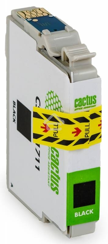 Картридж струйный Cactus CS-EPT1711 черный (14,6 мл) для Epson Expression Home XP-33/103/203/207/303/306/403/406