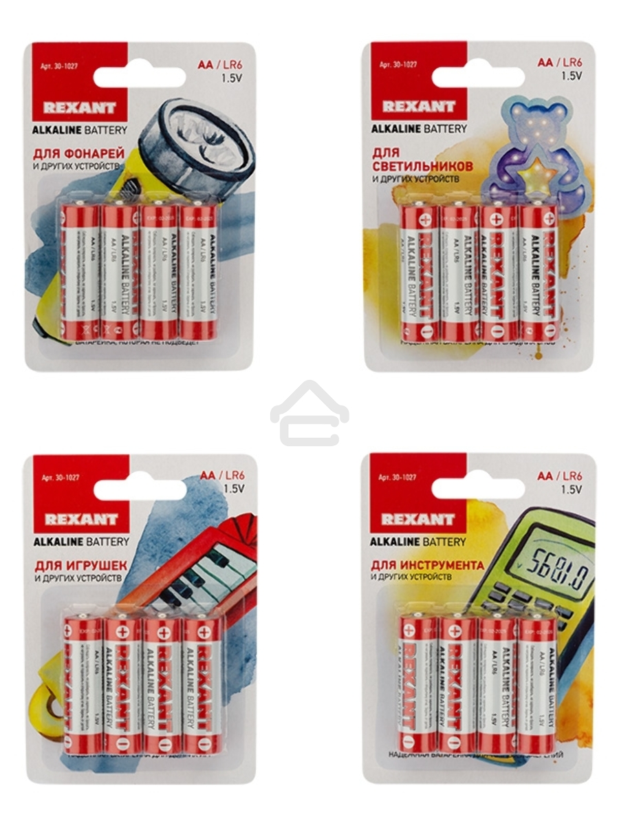Алкалиновая батарейка AA/LR6 1,5 V Rexant