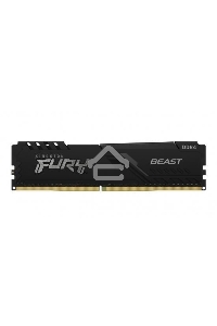 Оперативная память Kingston Fury Beast, DDR4, 16GB (1x16GB), 3200MHz, CL16, с радиатором, чёрный